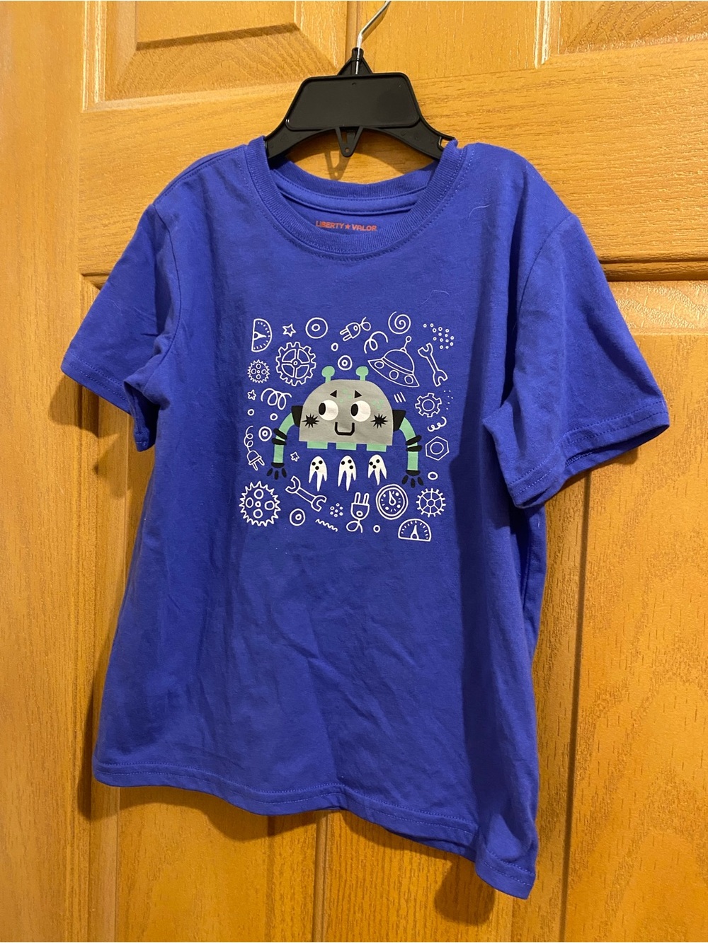 Boys' Short-Sleeve Robot Graphic Tee - Royal Blue